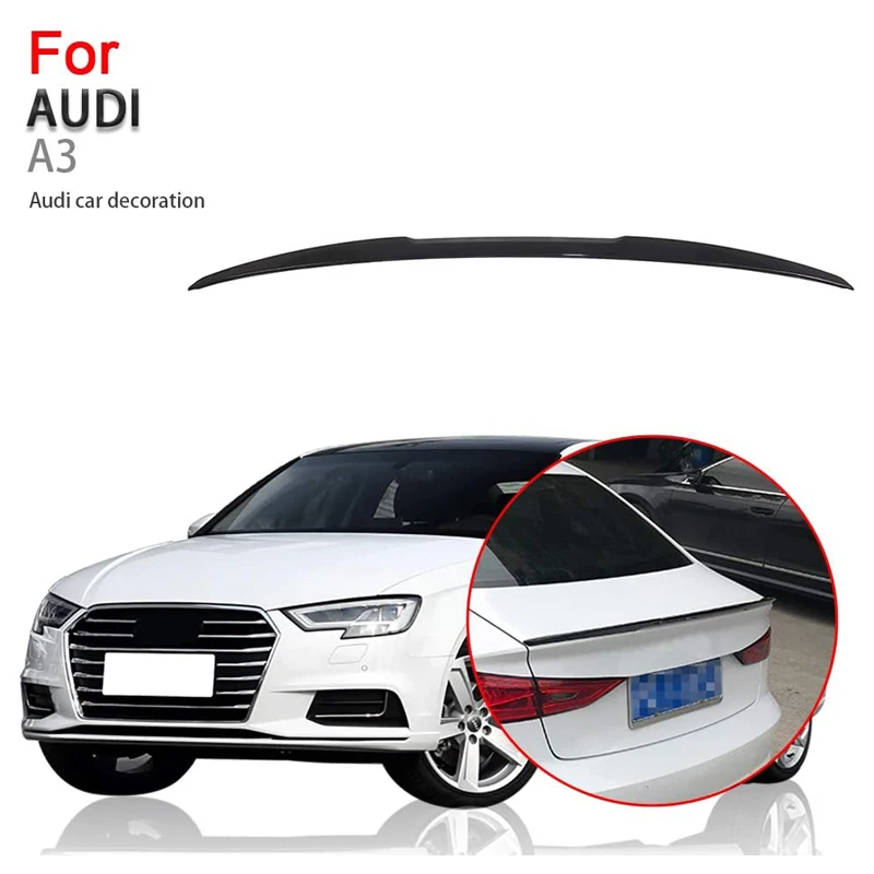

Loyalty Rear Trunk Spoiler Compatible For 2013-2018 Audi A3 S3 RS3 Sedan ABS Gloss Black Painted Style Car Accessories