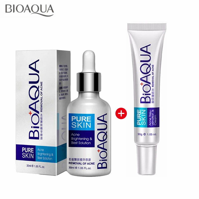 BIOAQUA травяной крем для лица против акне + удаления шрамов от набор жидкой