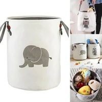 laundry dirty washing clothes toys animal printed storage bags canvas collection bucket home organization and storage