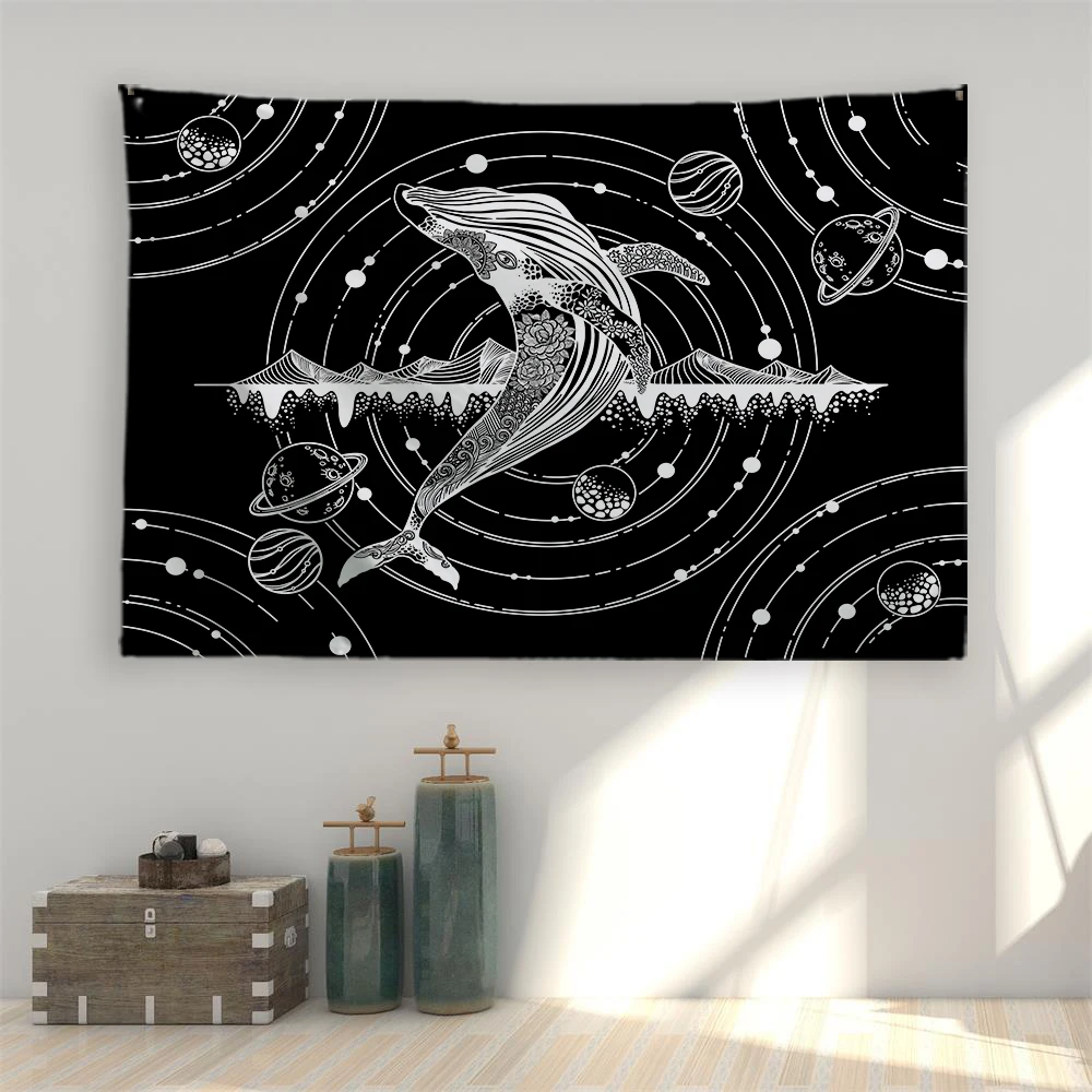 PROCIDA Cetaceans гобелен на стену искусство полиэстер ткань планета Космос тема