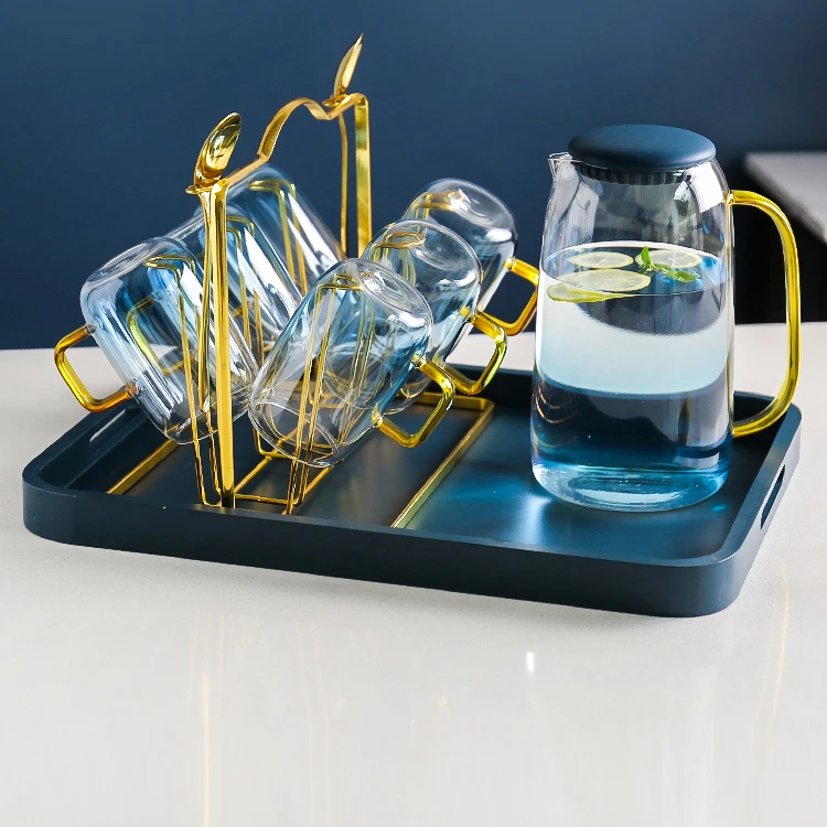 

Nordic Style Light Luxury Water Cup Water Set Cup Set Household Living Room Drinking Glass Cup Teapot Set