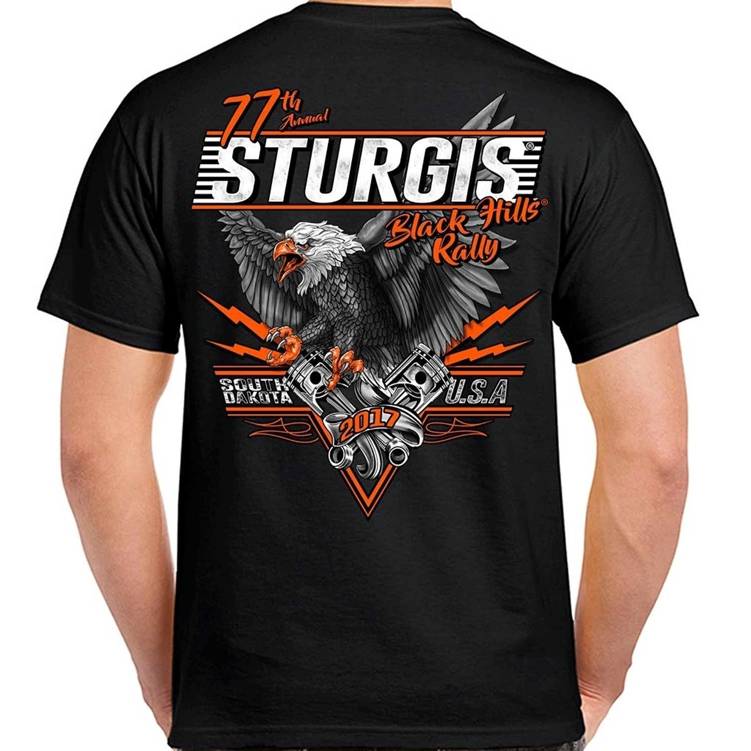 Смешная Мужская футболка на заказ Sturgis Wild Eagle с коротким рукавом летние мужские