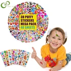 10 шт. наклеек принцесса автомобиль Девочки Мальчик Дети Листы 3D мультфильм наклейки водонепроницаемые пузырьки ПВХ DIY Детские подарки WYW