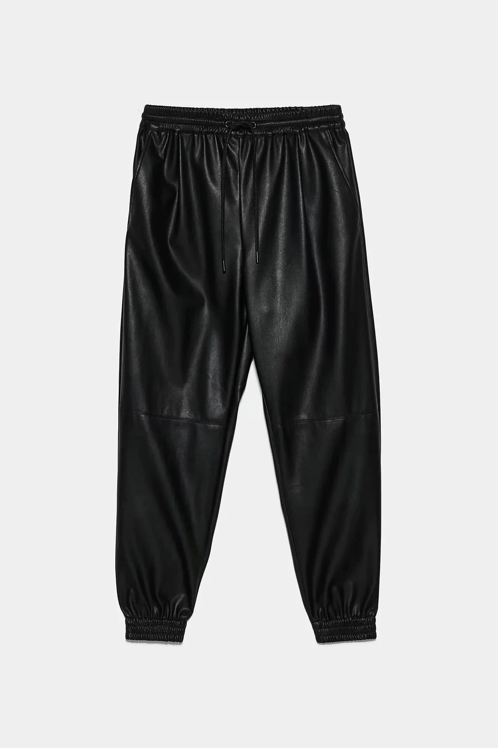 Винтажные брюки цвета хаки из искусственной кожи женские спортивные штаны