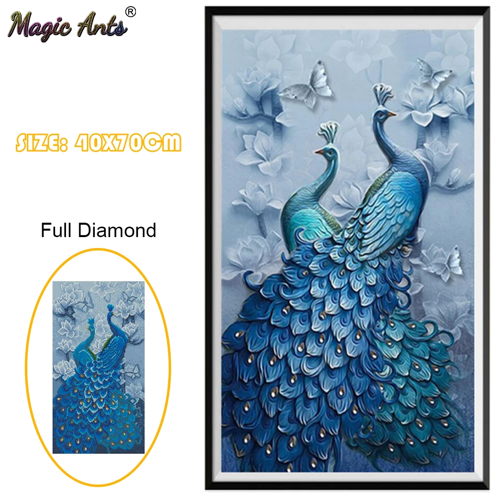 Павлин Полный алмаз живопись 5D DIY свадебное украшение алмазные картины Вышивка