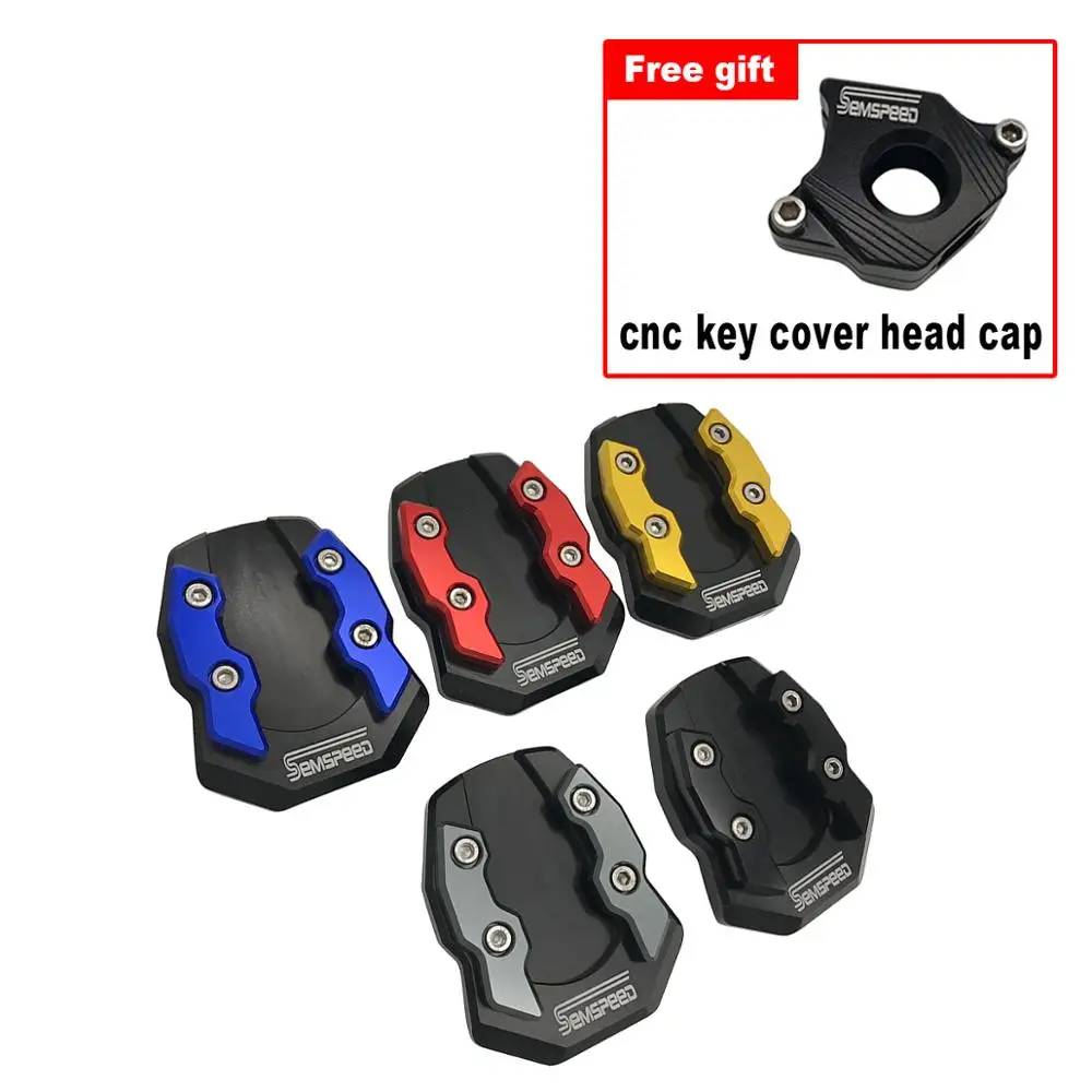 

Motorcycle Flat Foot Side Stand Extension Pad Plate Key Cover Head Bag Kit For YAMAHA NMAX155 N-MAX155 150 125 2015-2018 2019