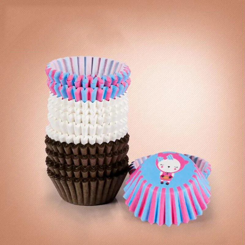 100 шт./лот лайнер для кексов бумажная чашка формочки Небольшой Футляр бумажных