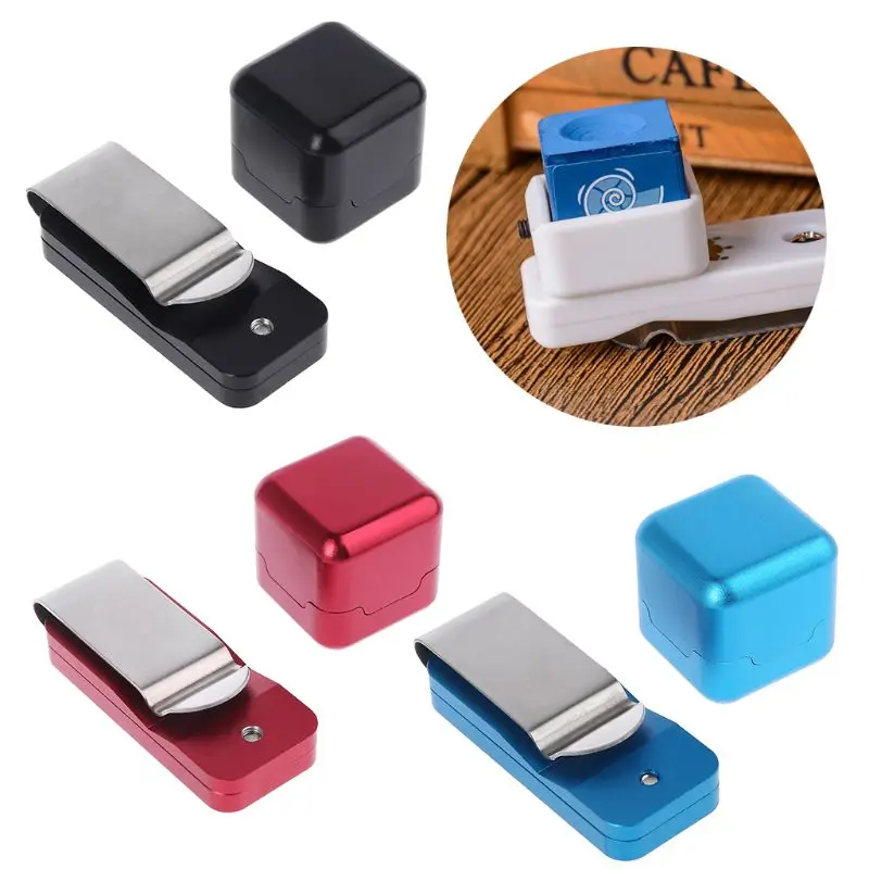 

2021 Top Pro Aluminum Pocket Billiard Chalk Case Box with Fixed Clip Tools Indoor Sports Accessories 3 Colors