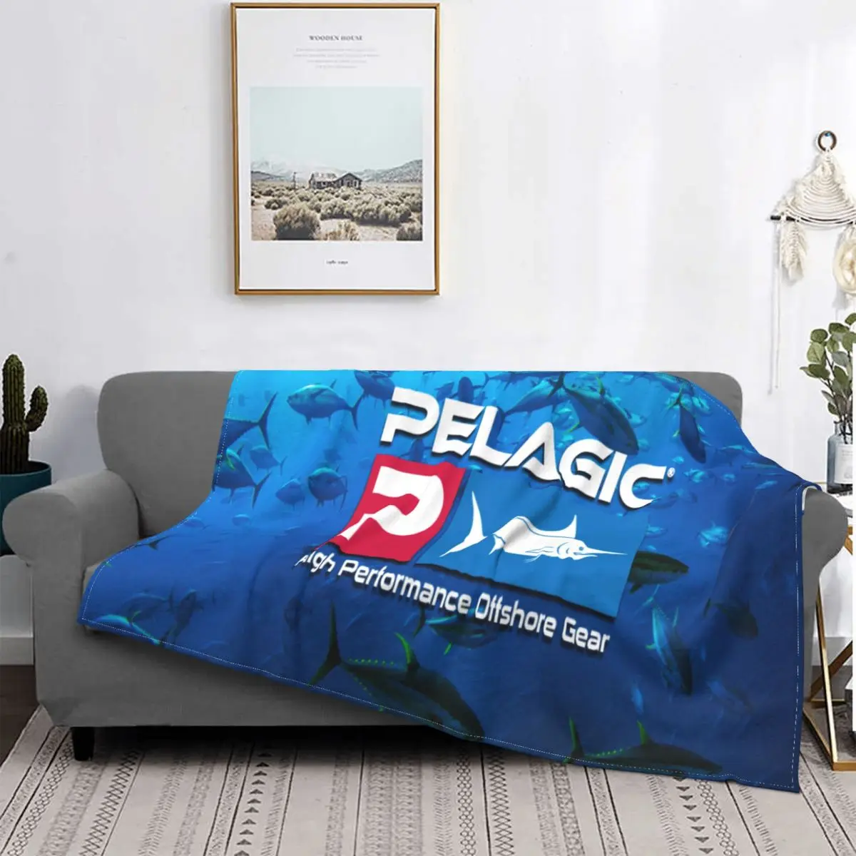 

Colcha Pelagic a cuadros para cama, 1 manta, Hand Josa, de verano
