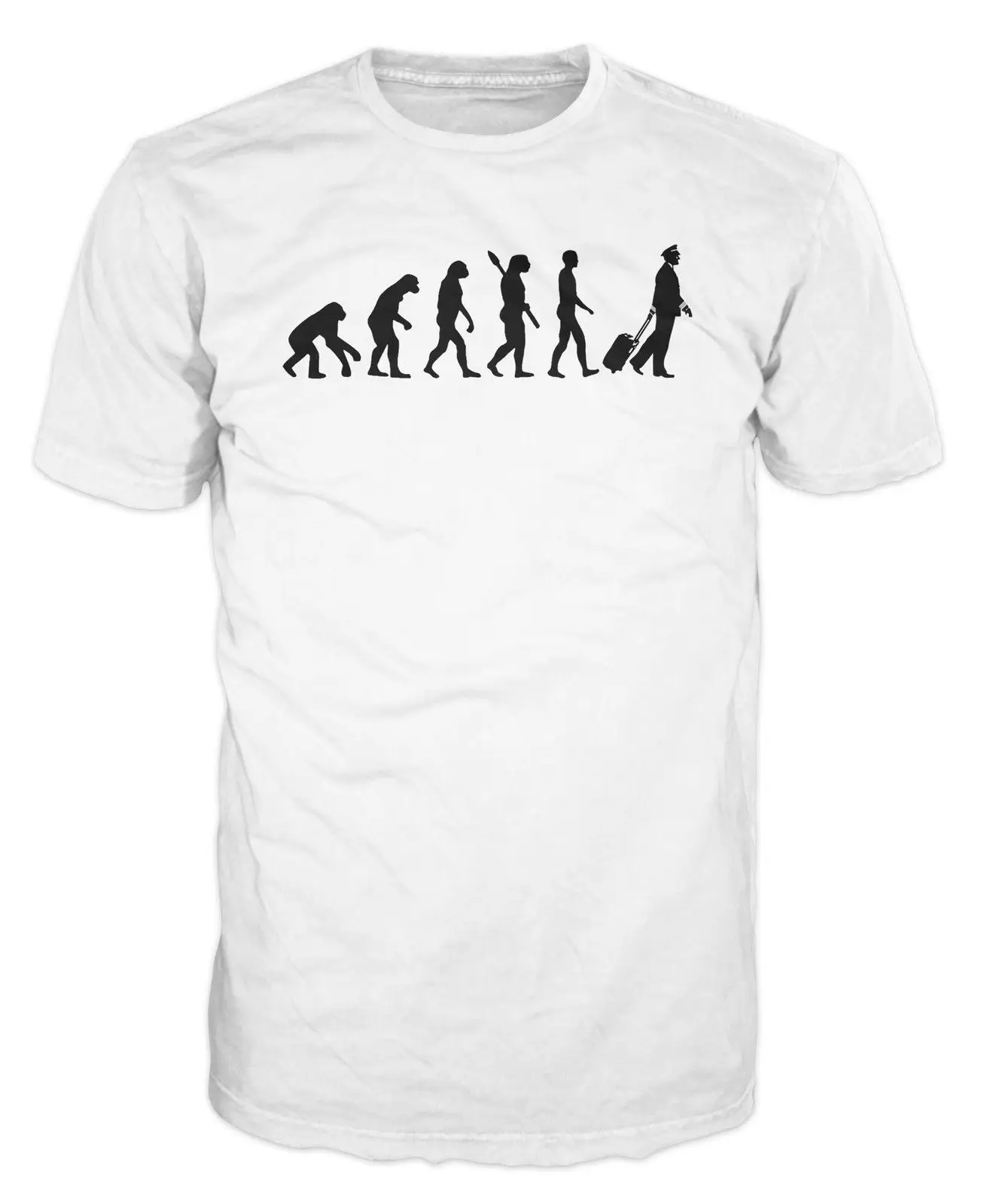 Fashion Mens T Shirt Men Summer Casual Airline Pilot Evolution Profession Gift Present 80S Shirts |