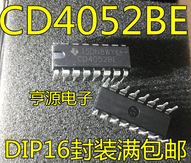 

10 шт. CD4052 CD4052BE HEF4052BP DIP-16