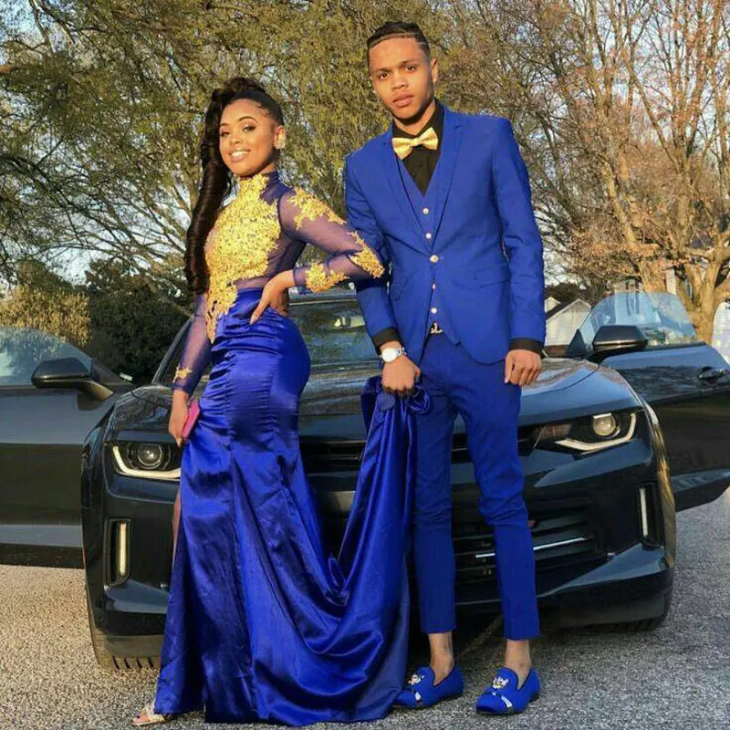 Королевский синий костюм мужской свадебный наряд Блейзер Куртка Жених смокинги