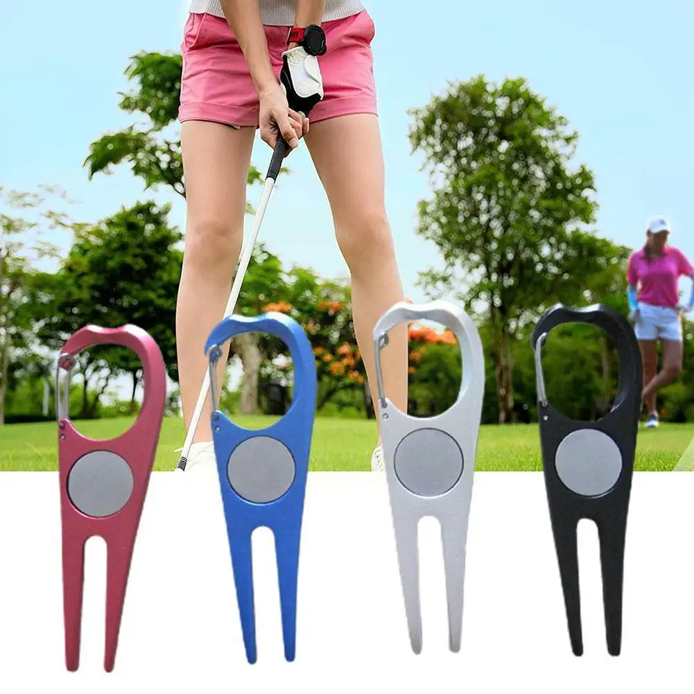 

Mini Foldable Golf Tool With Golf Ball Tool Marker Golf Putting Fork Green Pitchfork Pitch Accessories Cleaner Golf M1t5
