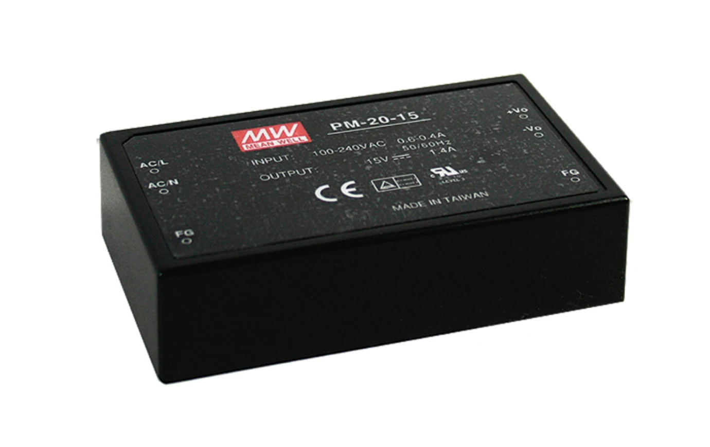 Гармоничное бренд MEAN WELL представляет PM 20 12 12V 1.8A meanwell 21 6 W импульсный источник