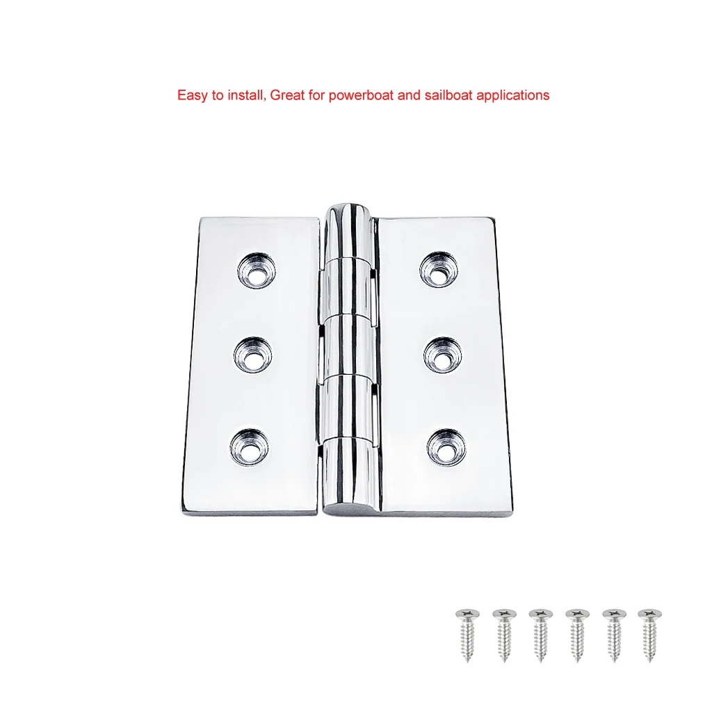 

316 Stainless Steel 100*100mm Cast Boat Caravan RV Deck Hinge Cupboard Cabinet Drawer Door Strap Butt Hinge Furniture Hardware