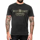 Винтажная черная футболка West Coast с изображением мотоциклистов и Орлов