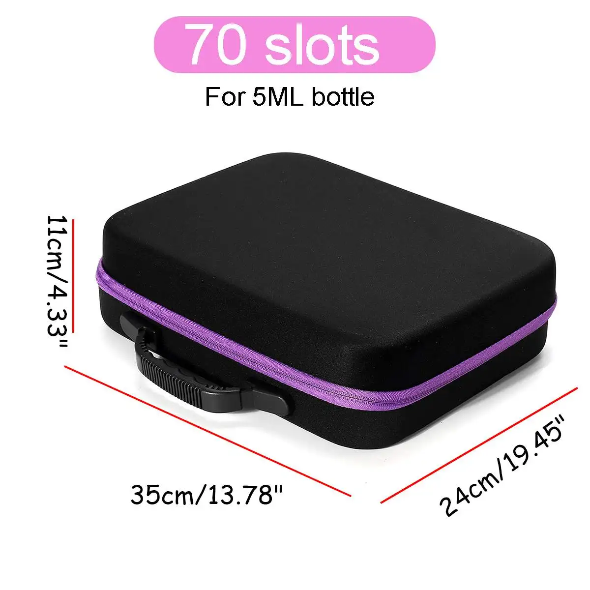 

70 Bottles Essential Oil Case 5ml Perfume Oil Essential Oil Box Travel Portable Carrying Holder Nail Polish Storage Bag