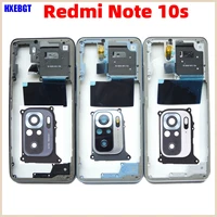 original for xiaomi redmi note 10s middle frame camera glass lens with volume button front housing middle bezel chassis parts