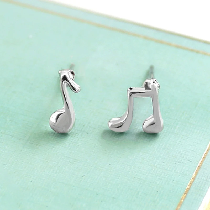 Оптовая цена! Корейская мода музыкальная нота нержавеющая сталь маленькие