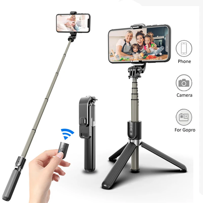 

Bluetooth Remote Control Retractable Selfie Stick Mobile Phone Live Stand Tripod Mini Portable Selfie Stand For Camera Gopro