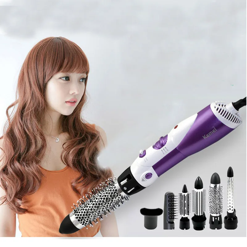 

kemei hair curler straightener dryer 3 in 1 hair styling tool KM-585 curling iron curling stick hot air style straight hair