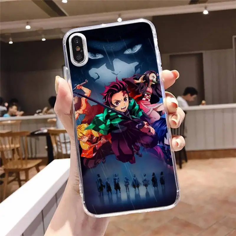 

Demon Slayer Anime Funda Phone Case For iphone 12 11 8 7 6s 6 5 5s 5c se plus mini x xs xr pro max Transparent soft