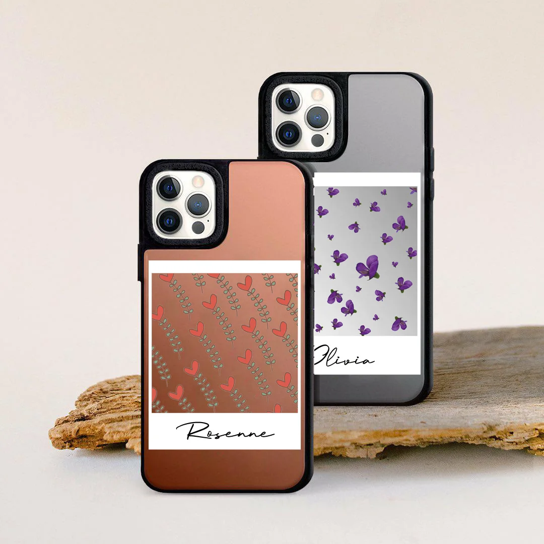 Коллекция роскошных зеркальных чехлов Polaroid с именем на заказ для Iphone 11 Pro 11Pro MAX 6 8 7