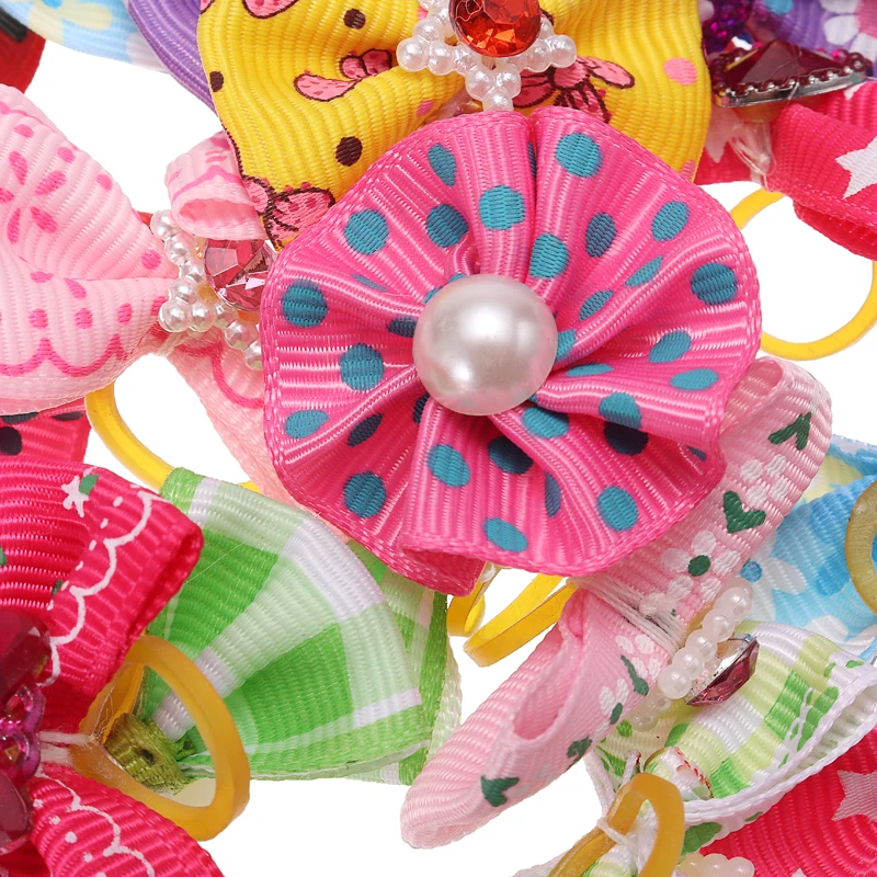 30 шт./лот 3-4 см аксессуары для ухода за домашними животными банты волос ручной