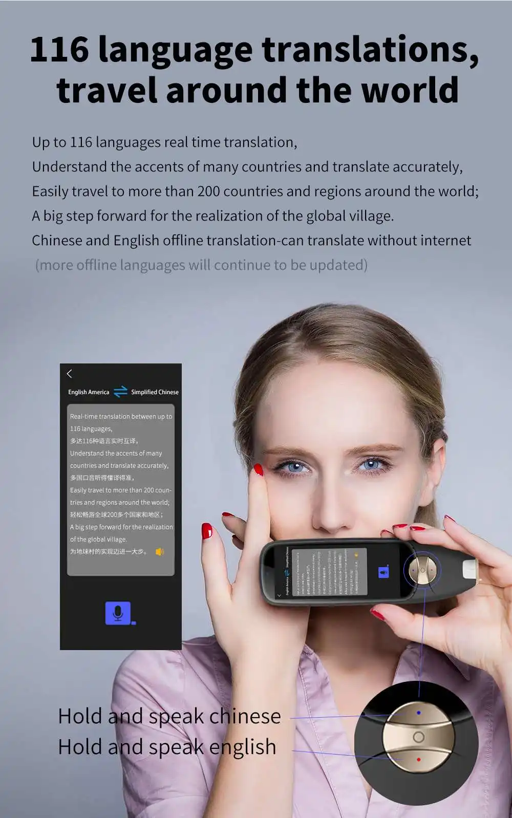 Boeleo S35 Translator Offline OCR Text Scanning Dictionary Reader Pen Photo 116 Languages WIFI BT T Card Touch Screen Global | Электроника