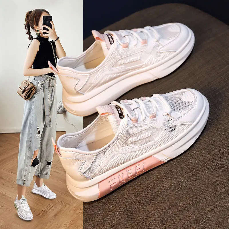 

2021 Flats Shoes Casual Shoes Fashion Breathable Height Increase Shoes Stitching Shoes Outdoor Non-Slip Running Shoes