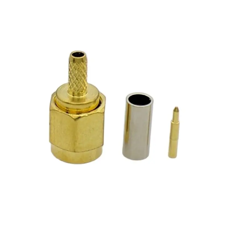 

SMA Штекерный разъем обжимной RF SMA разъем для 50-1,5 для RG174 RG316 LMR100 коаксиальный кабель 10 шт .