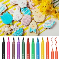 10 pcs edible pigment pen drawing biscuits cake line drawing set cake diy cake painting baking chocolate fondant coloring pen