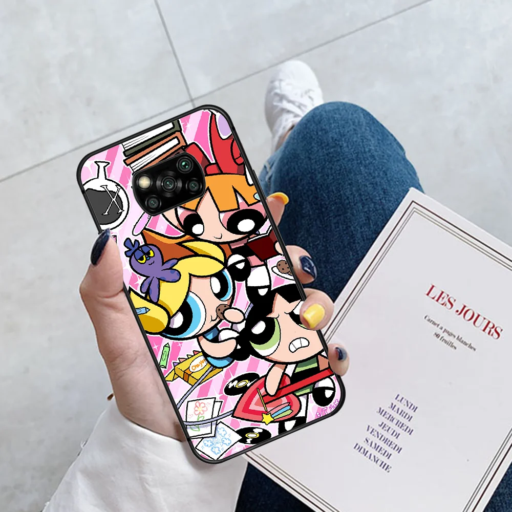 

Cute Powerpuff Girls Cartoon Phone Case Cover Hull For Xiaomi Mi A2 A3 8 9 SE 9T 10 10T Lite Pro Ultra Poco X3 black Bumper