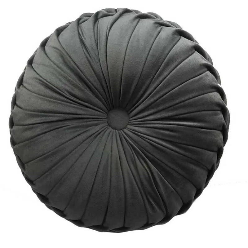 Круглая кружевная Подушка для стула, Офисная подушка для спинки сиденья, подушка для спинки кровати, тканевая домашняя подушка для кровати 36 см - Цвет: grey