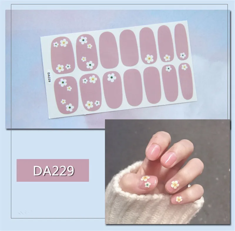 Блестящая пудра Lamemoria градиентные цветные наклейки обертки для ногтей наклейка с