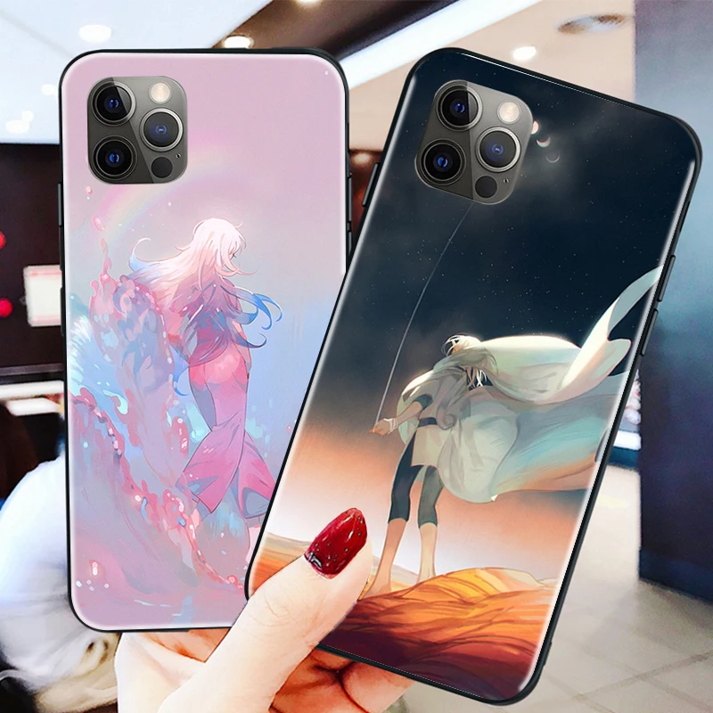 

Cute Japanese Anime illustration Girl Phone Case For iPhone 11 Pro Max Xr X Xs Max 7 8 Puls SE 2020 Cases Soft Silicone Cover