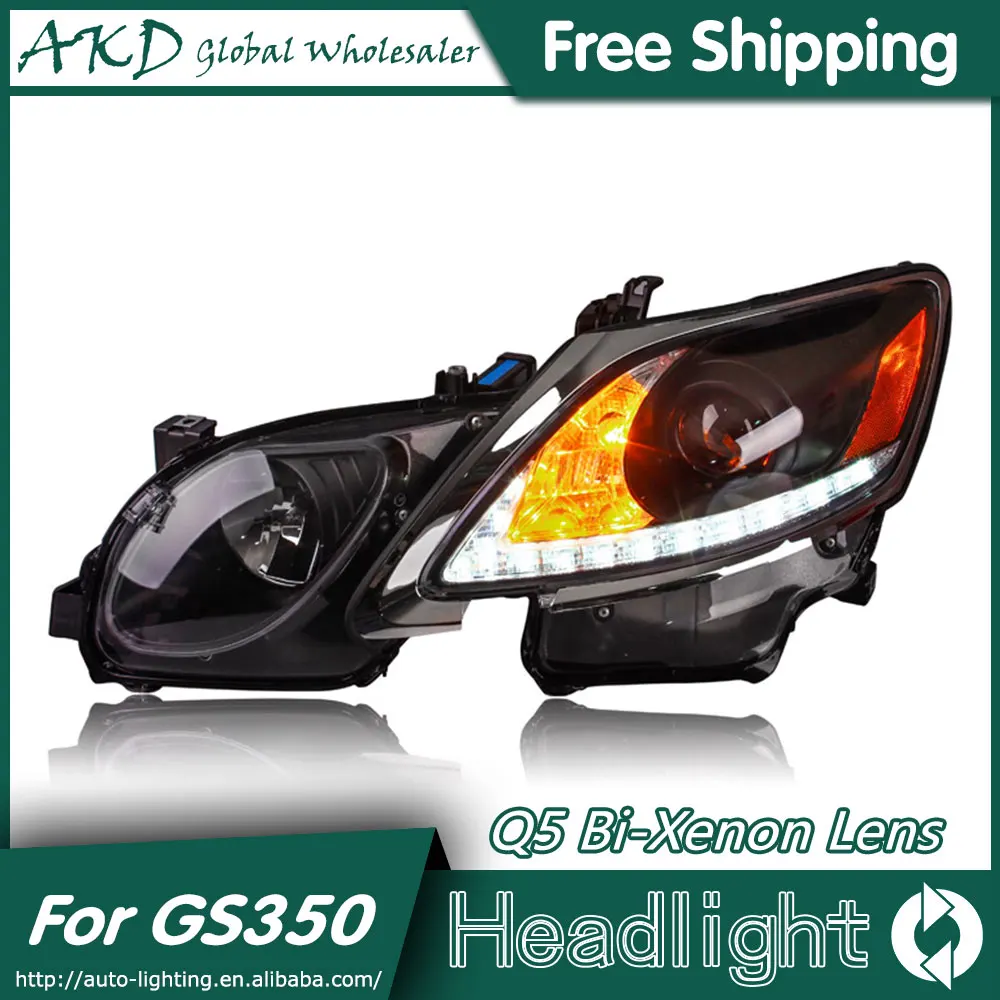 AKD автомобильный стайлинг для Lexus GS350 фары 2004 2011 GS300 светодиодный DRL биксеноновый
