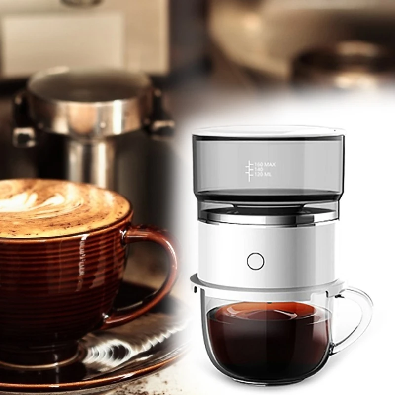 

Home Office Automatic Hand Rotating Coffee Maker Stainless Steel Filter Electric Auto Coffee Machine