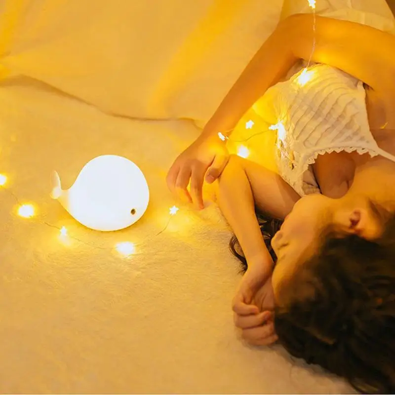 

1pc Baby Room LED Night Lights Whale Cartoon Night Light kids Bedroom Table Sleeping Lamps Children Christmas Lamp Gift
