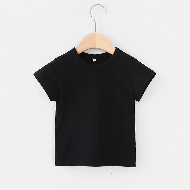 

Pure cotton short-sleeved boy's T-shirt Korean style children's clothing top solid color bottoming shirt TZ29