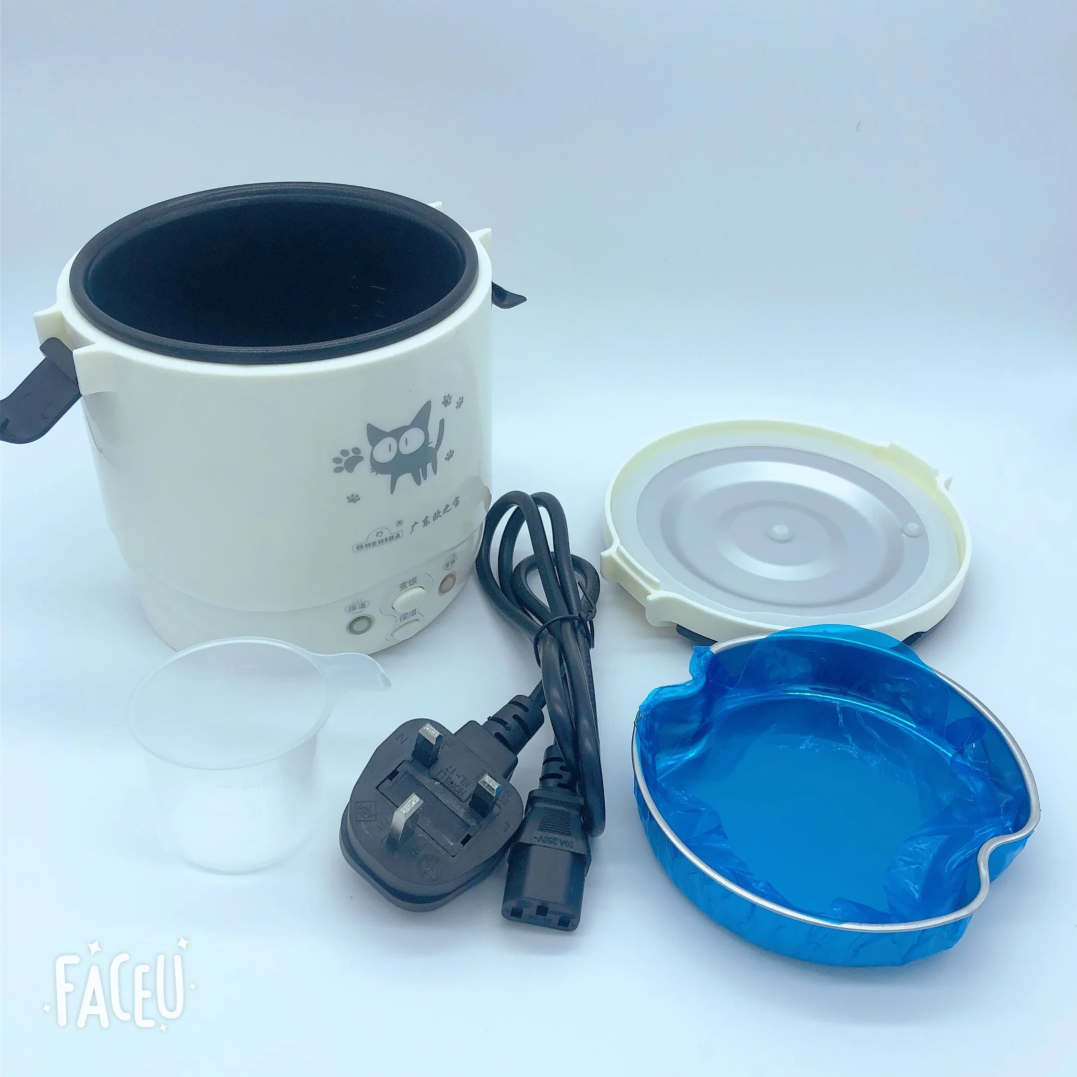 

1L Rice Cooker Used in House 110v to 220v or Car 12v to 24v Enough for Two Persons With English Instructions