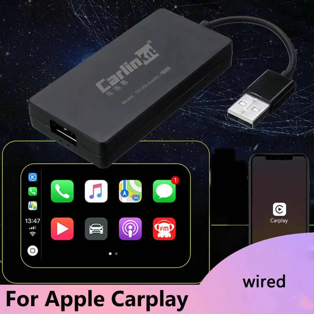 Карлинкит Wire CarPlay Dongle адаптер для Android/ IOS Player автоматическое подключение