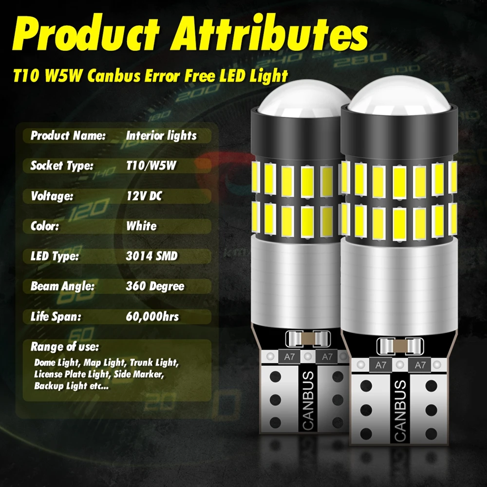 4x T10 W5W светодиодный Canbus габаритный Боковой фонарь для Mercedes Benz W212 W203 W204 W124 W210 W163 W639