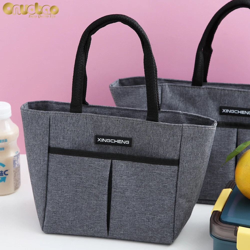 

[Onuobao] Large Capacity Lunch Bag For Women Thickened Tote Lunch BOX Bag Waterproof Thermal Lnsulation Aluminum Foil Bag