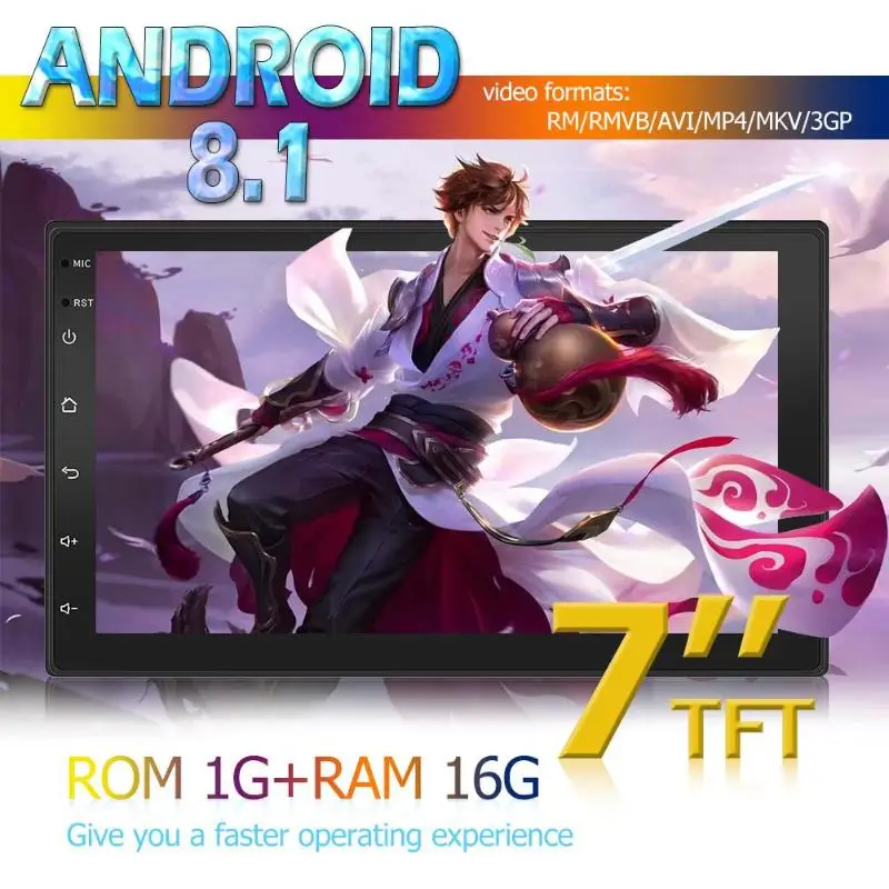 Android 8 1 автомобильный MP5 плеер gps Nav BT WiFi Радио Цифровой медиаприемник Оригинальный