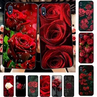 bright red rose flowers phone case for samsung a51 01 50 71 21s 70 31 40 30 10 20 s e 11 91 a7 a8 2018