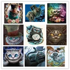 Алмазная вышивка 5d для продажи с Чеширским котом Алисы в стране чудес, алмазная живопись, Набор для вышивки крестиком, мозаичное украшение