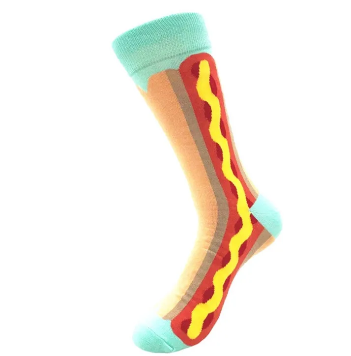 Модные мужские и женские унисекс повседневные носки из чистого хлопка с принтом