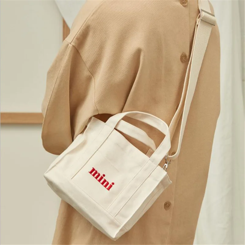 

Women Shoulder Bag Fashion Mini Letter Casual Tote Outdoor Bag Canvas Handbag Zipper Messenger Messenger Bags Sac Main Femme