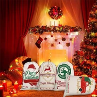 44 styles christmas santa sacks 1pc drawstring canvas santa sack xmas canvas bag hot sale big santa claus gift bag drop shipping